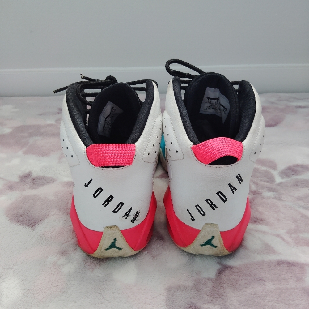 Nike Jordan Lift Off Sneakers in White with Pink and Blue Accents - Picture 4 of 7